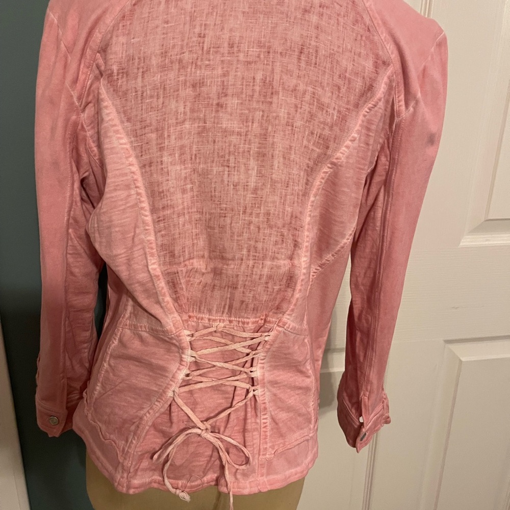 Dolcezza Pink Linen Shirt - Picture 6 of 8